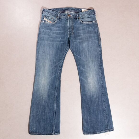 Diesel Zathan Bootcut Denim Embroidered Jeans Men's 33x31 Cowboy Western 00N70 - Picture 1 of 9